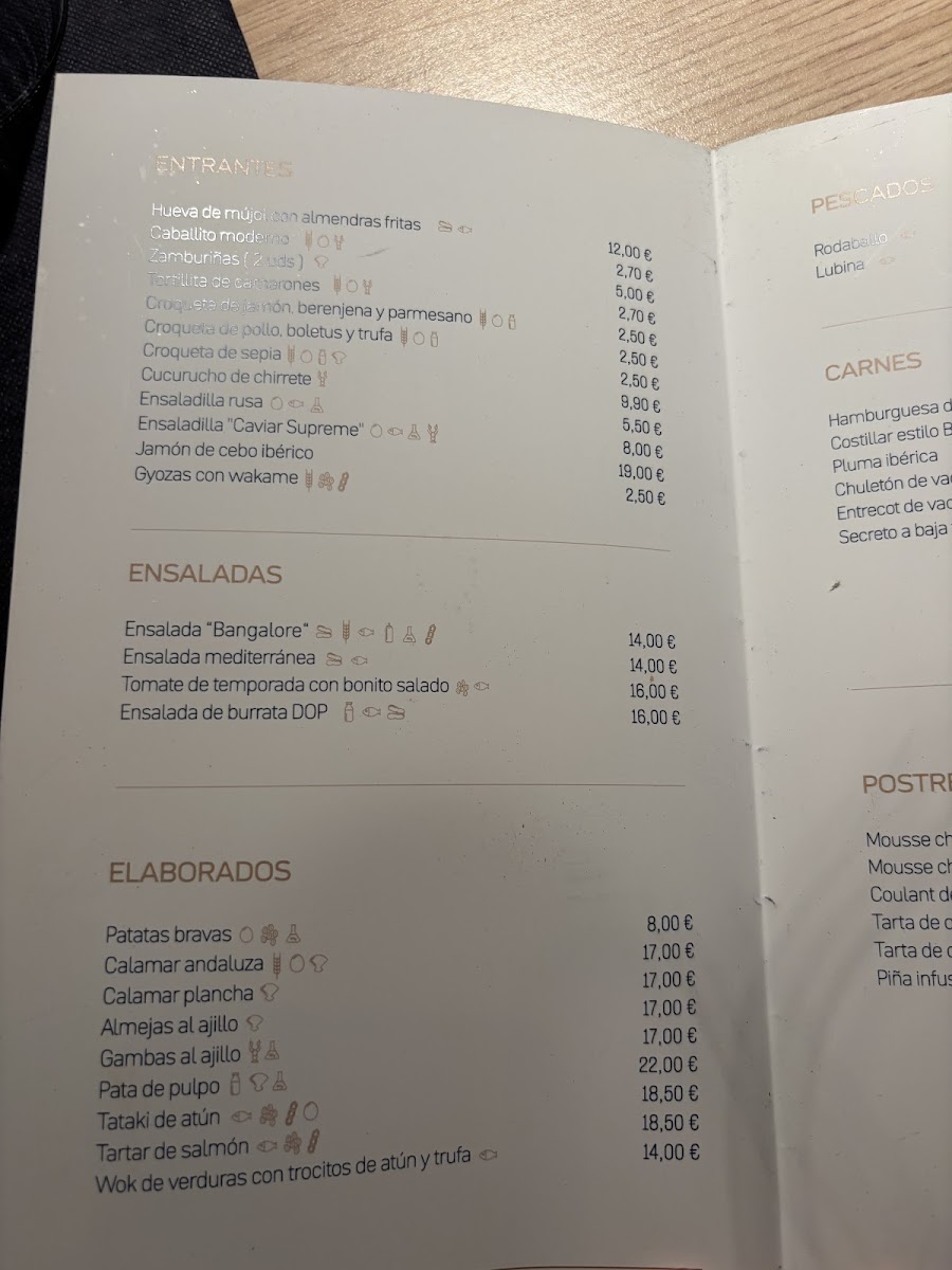 BANGALORE PLAYA Photo Menu 2