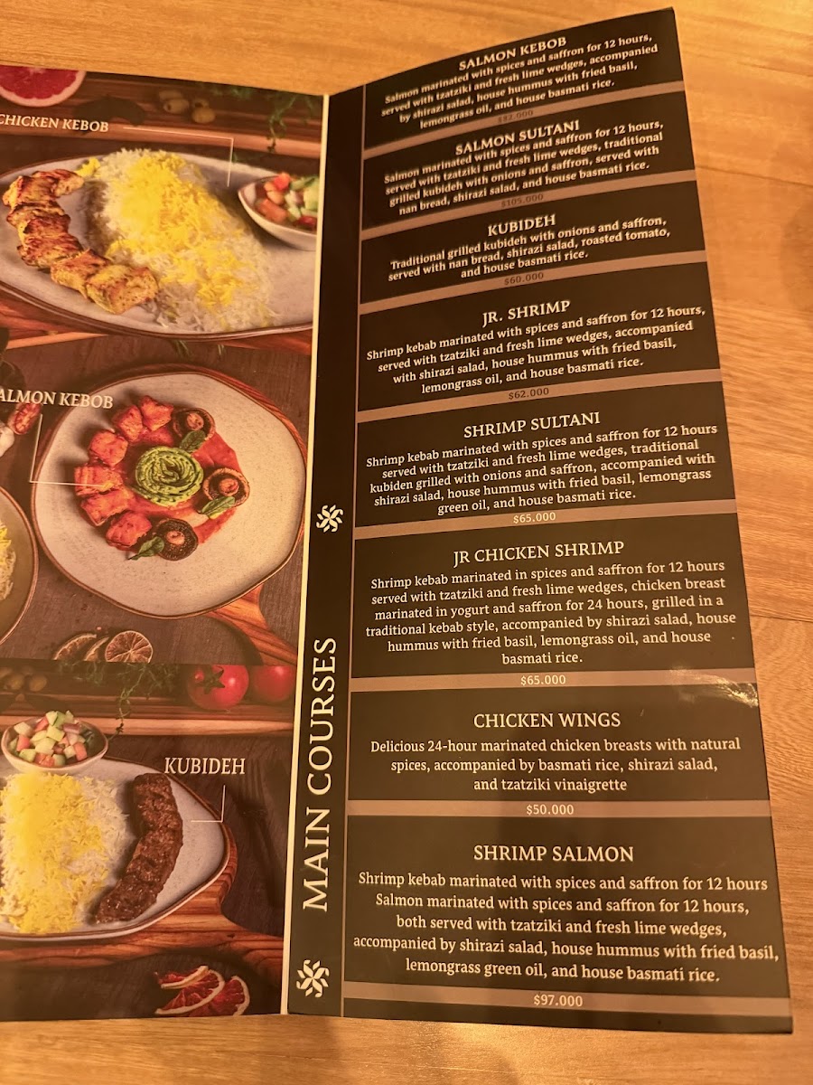 Za'farān persian restaurant Photo Menu 3