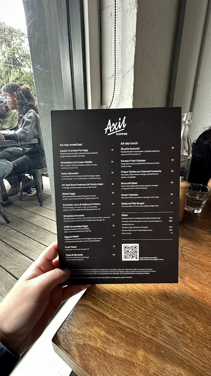 Axil Coffee Roasters Hawthorn Photo Menu 2
