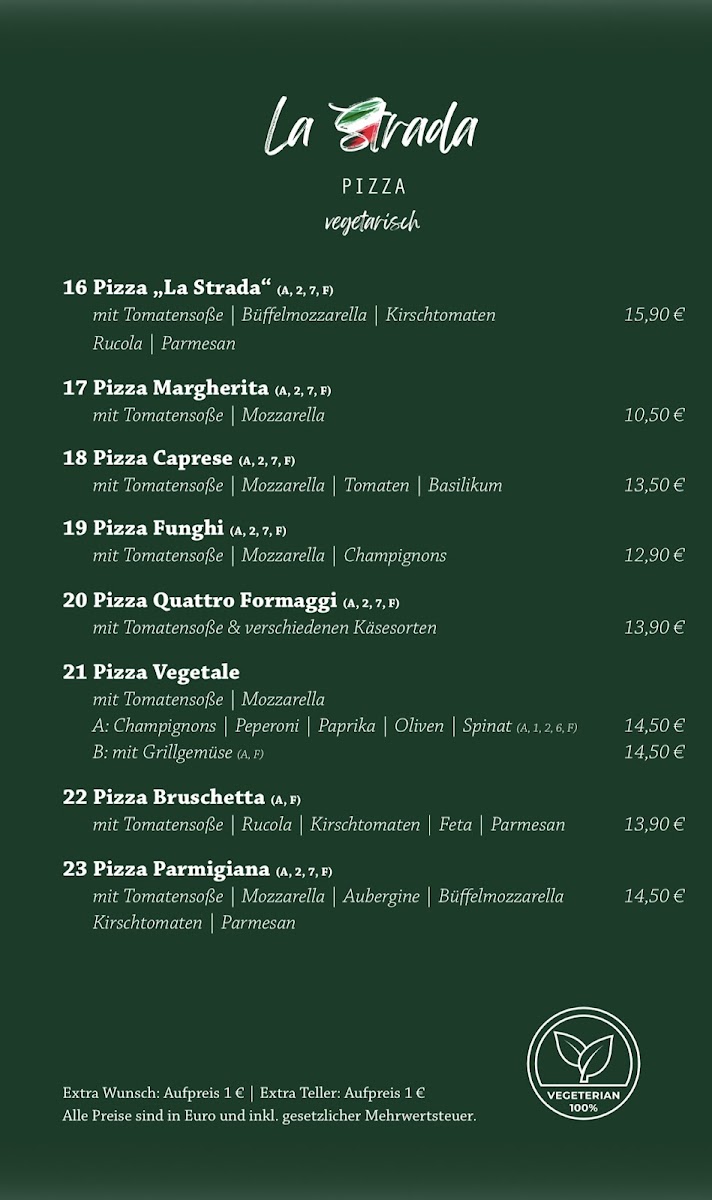 La Strada 8 - Espresso Bar & Pizzeria Photo Menu 1