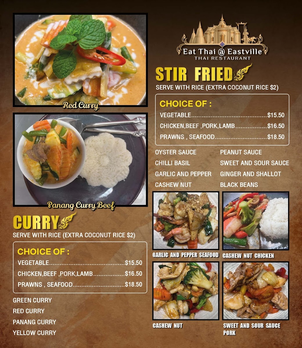 Eat Thai@eastville Photo Menu 1