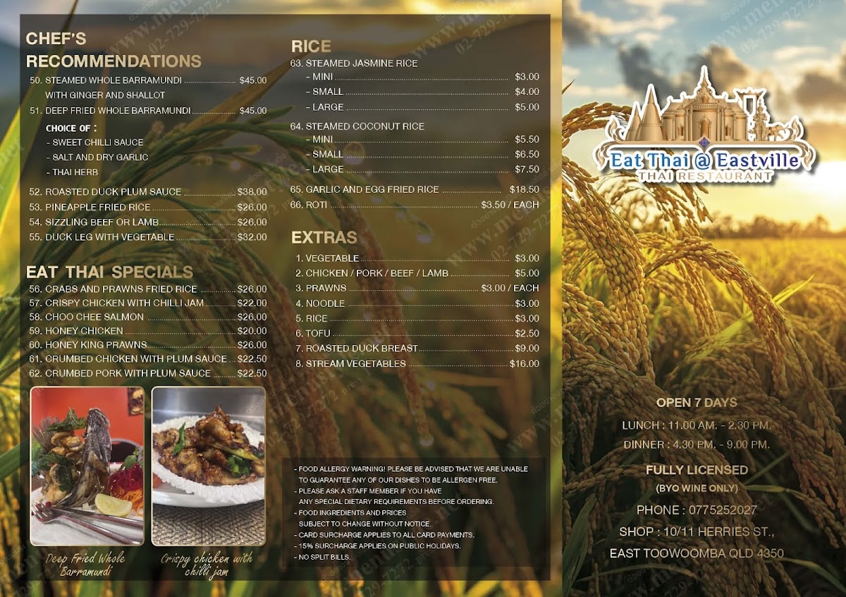 Eat Thai@eastville Photo Menu 3