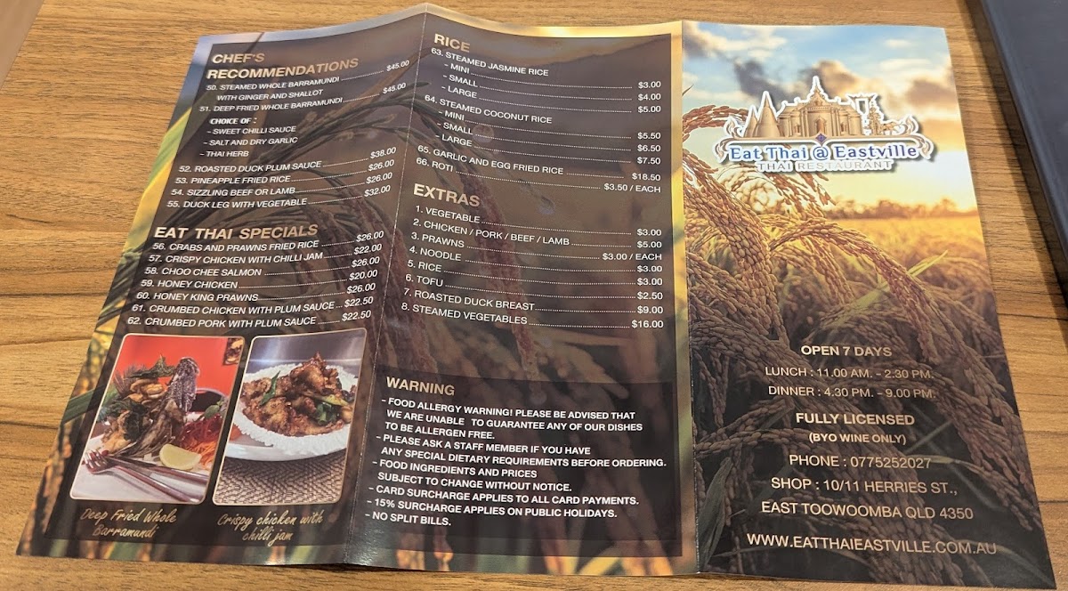 Eat Thai@eastville Photo Menu 7