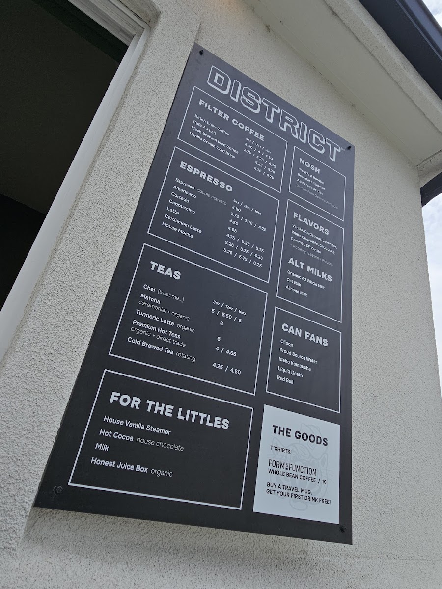 District Coffee - Drive Thru Photo Menu 2