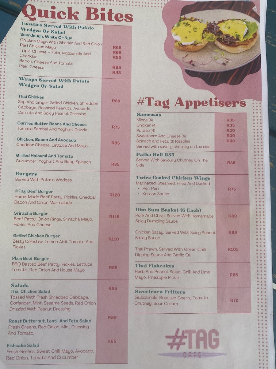 Tag Cafe Photo Menu 1