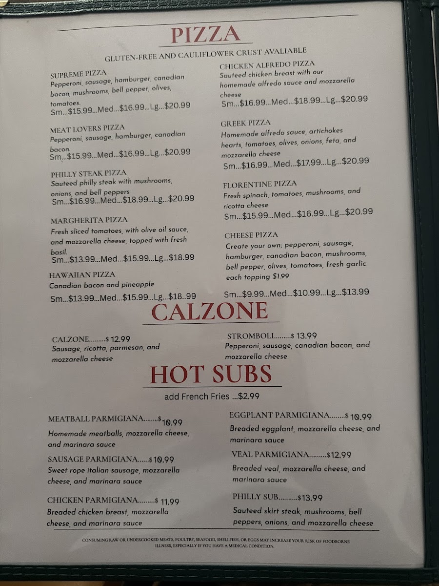 Roma’s Italian Restaurant Photo Menu 3