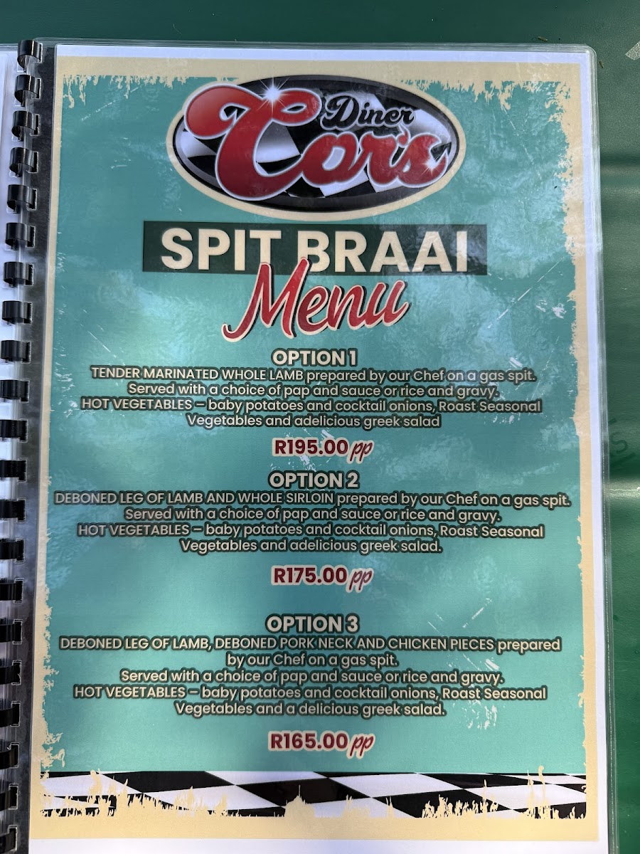 Cor's Diner Photo Menu 3