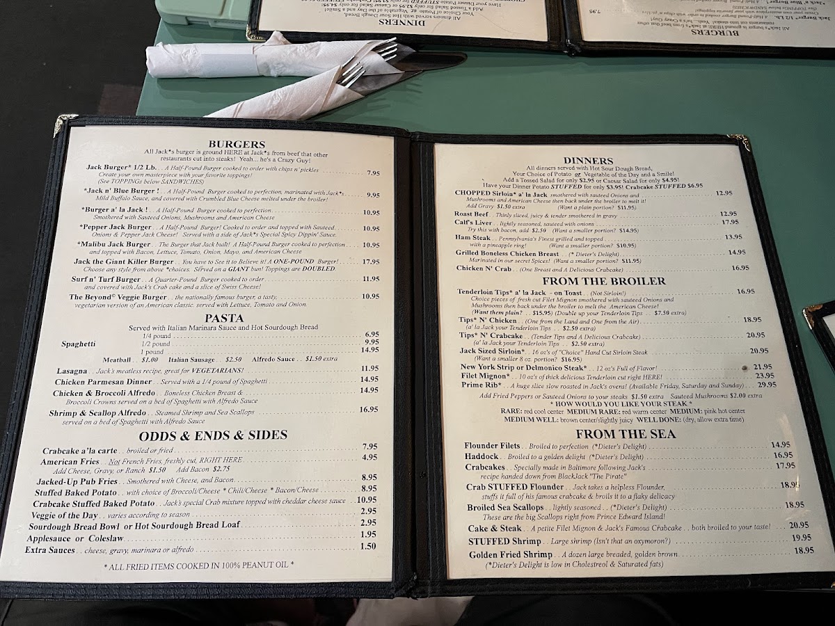 Jack's Family Tavern & Restaurant Photo Menu 8