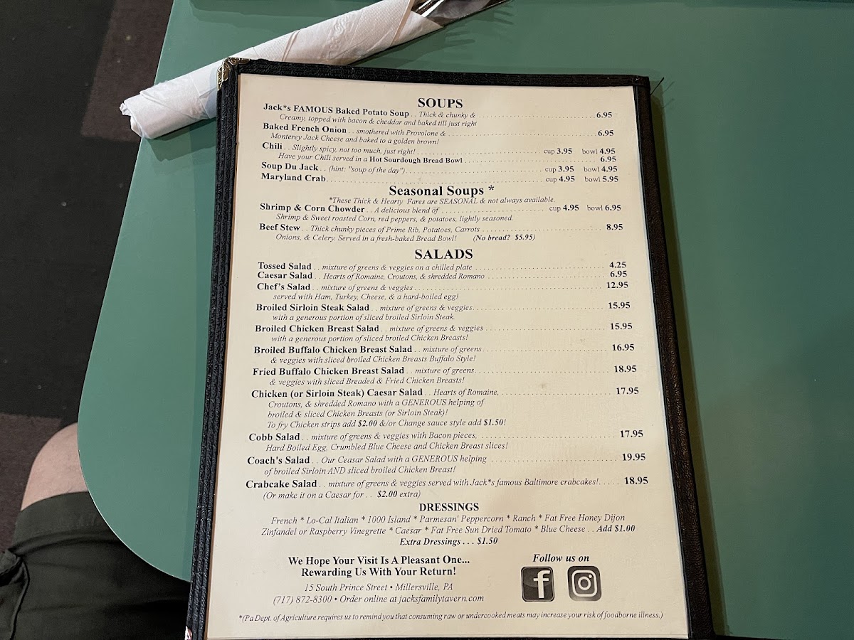 Jack's Family Tavern & Restaurant Photo Menu 9