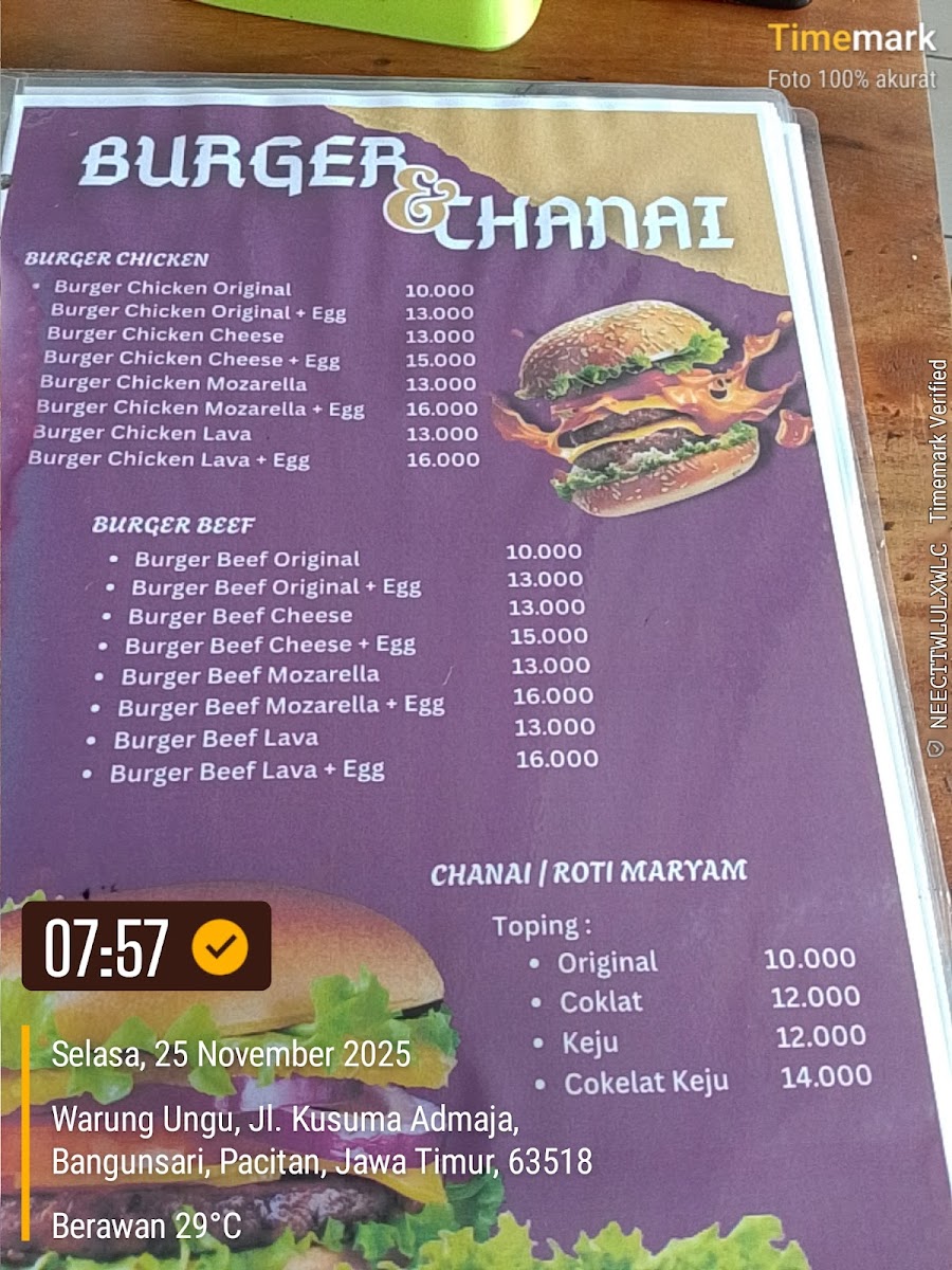 Warung Ungu (Burjo) Photo Menu 2