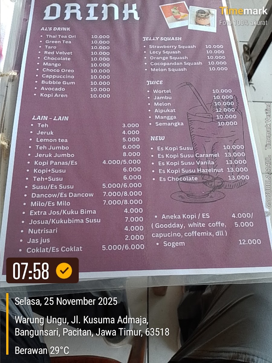 Warung Ungu (Burjo) Photo Menu 3
