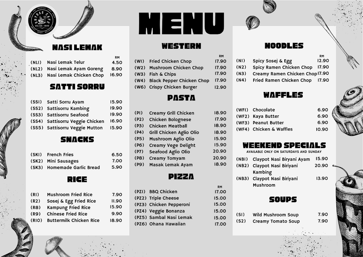Shydas Cafe Photo Menu 2