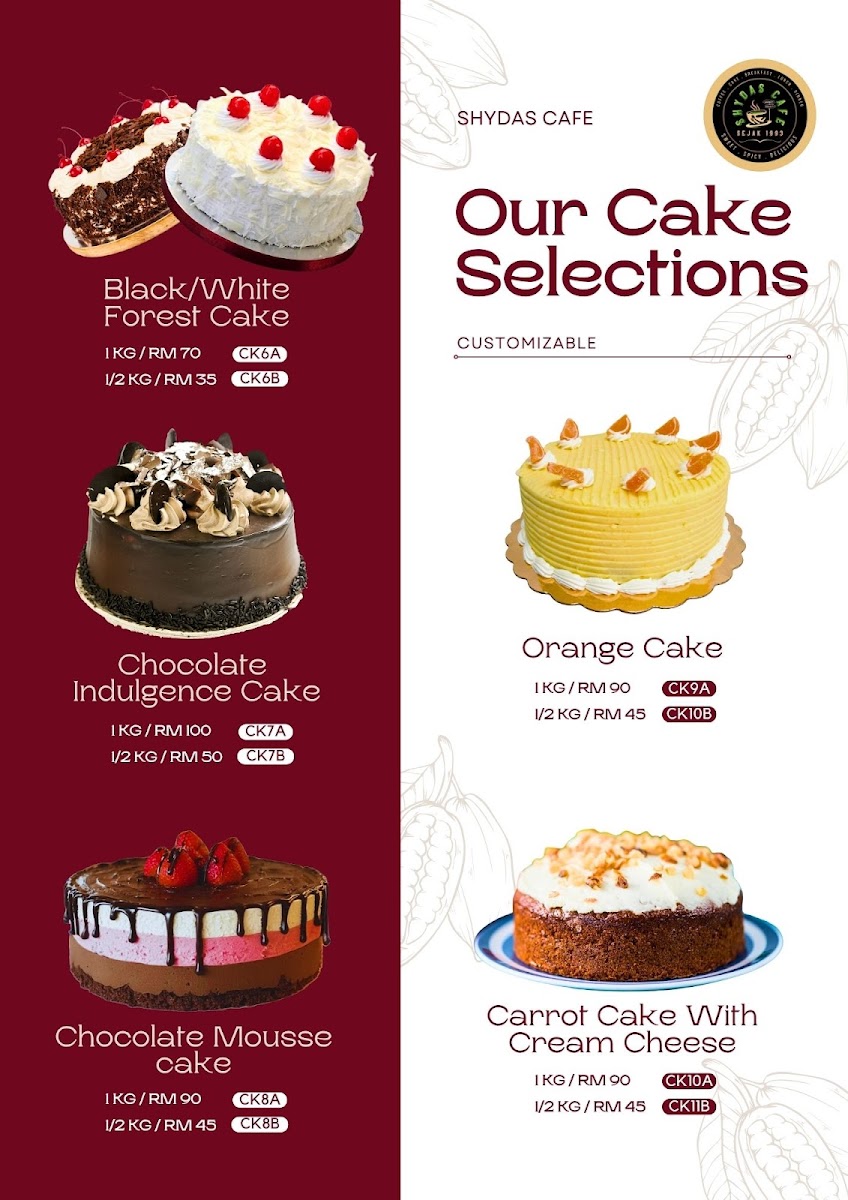 Shydas Cafe Photo Menu 5