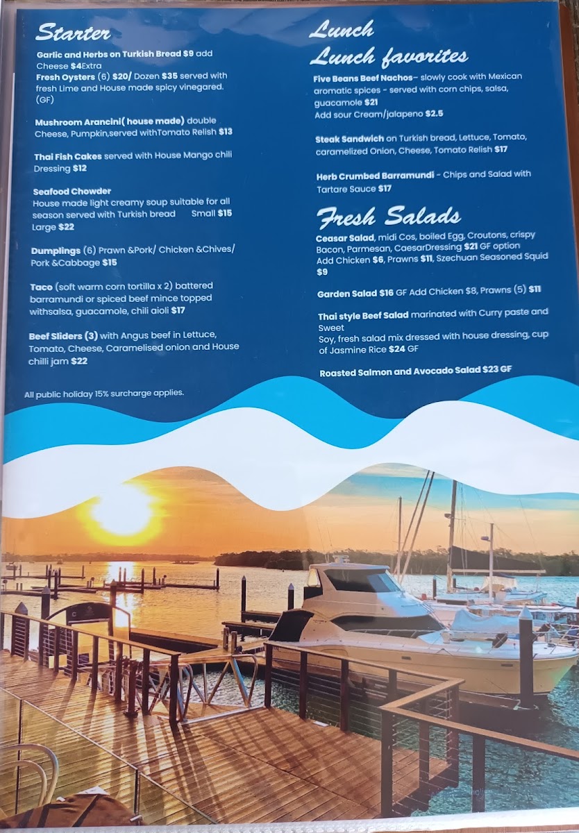 Salacia Waters Café & Restaurant Photo Menu 2