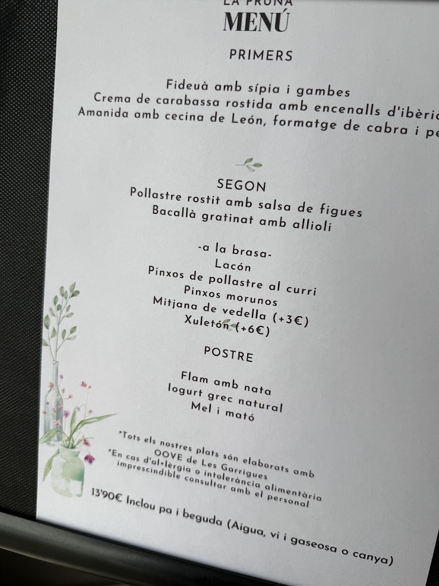 La Pruna Photo Menu 9