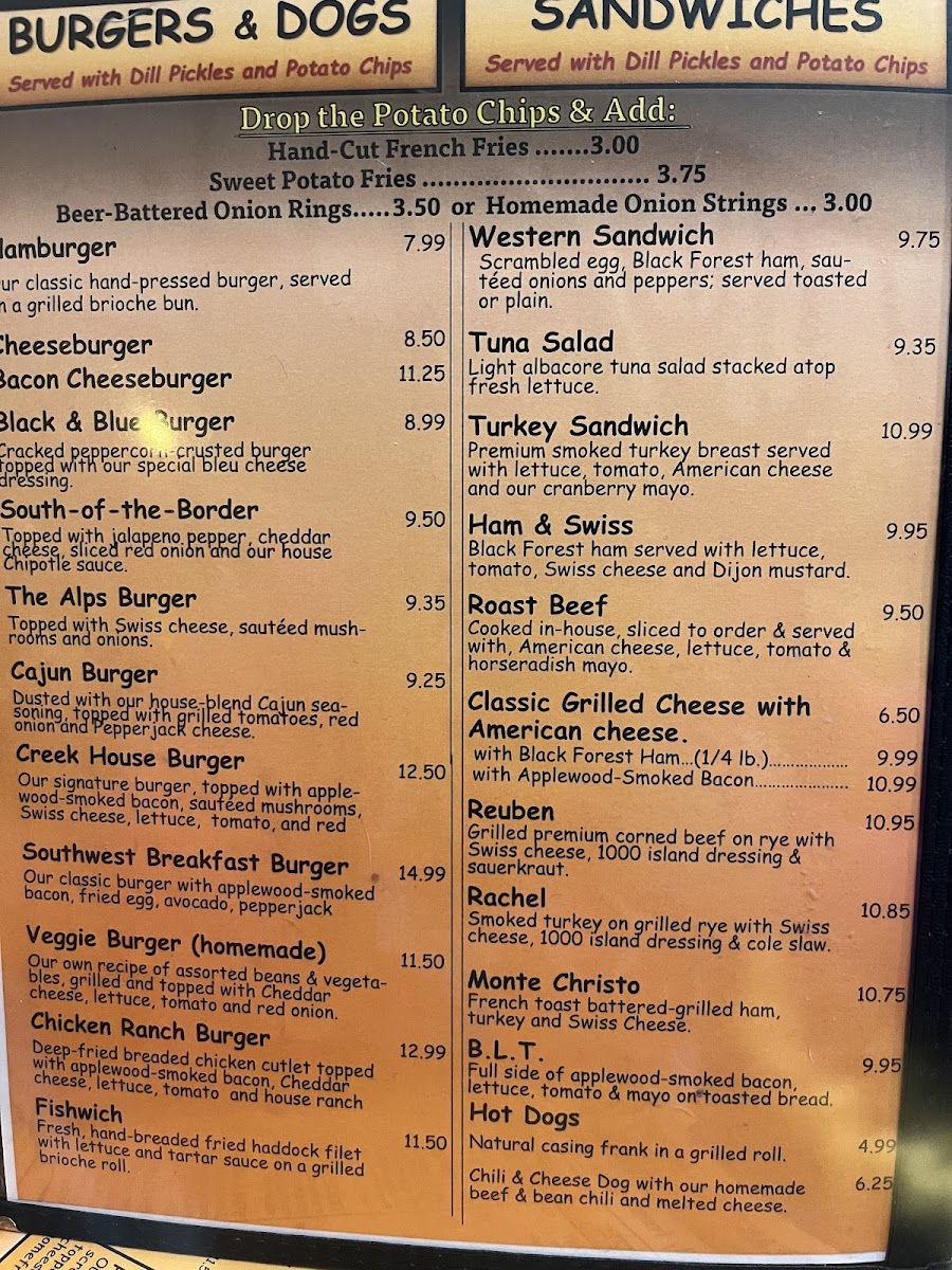 Creek House Diner Photo Menu 10