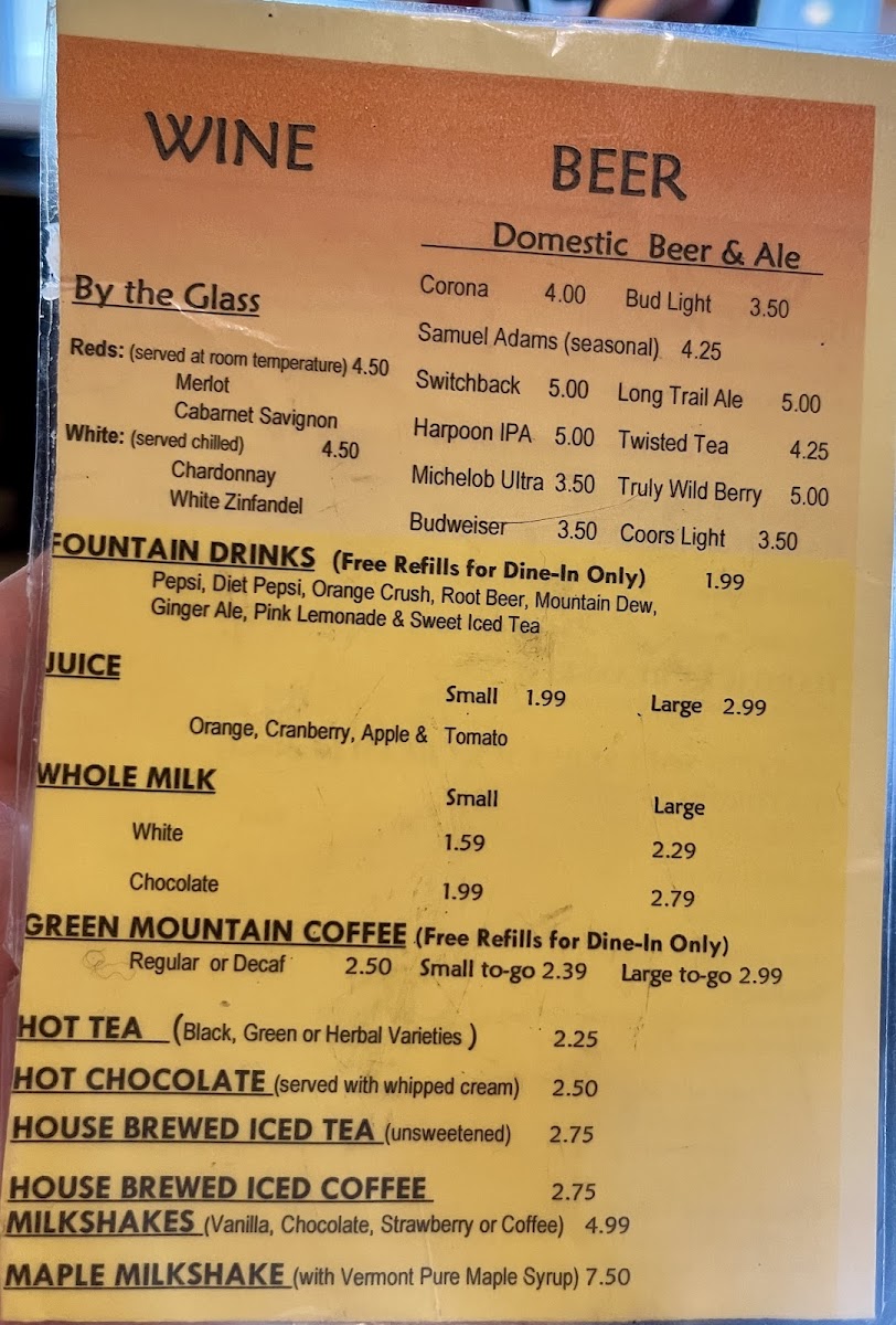 Creek House Diner Photo Menu 3