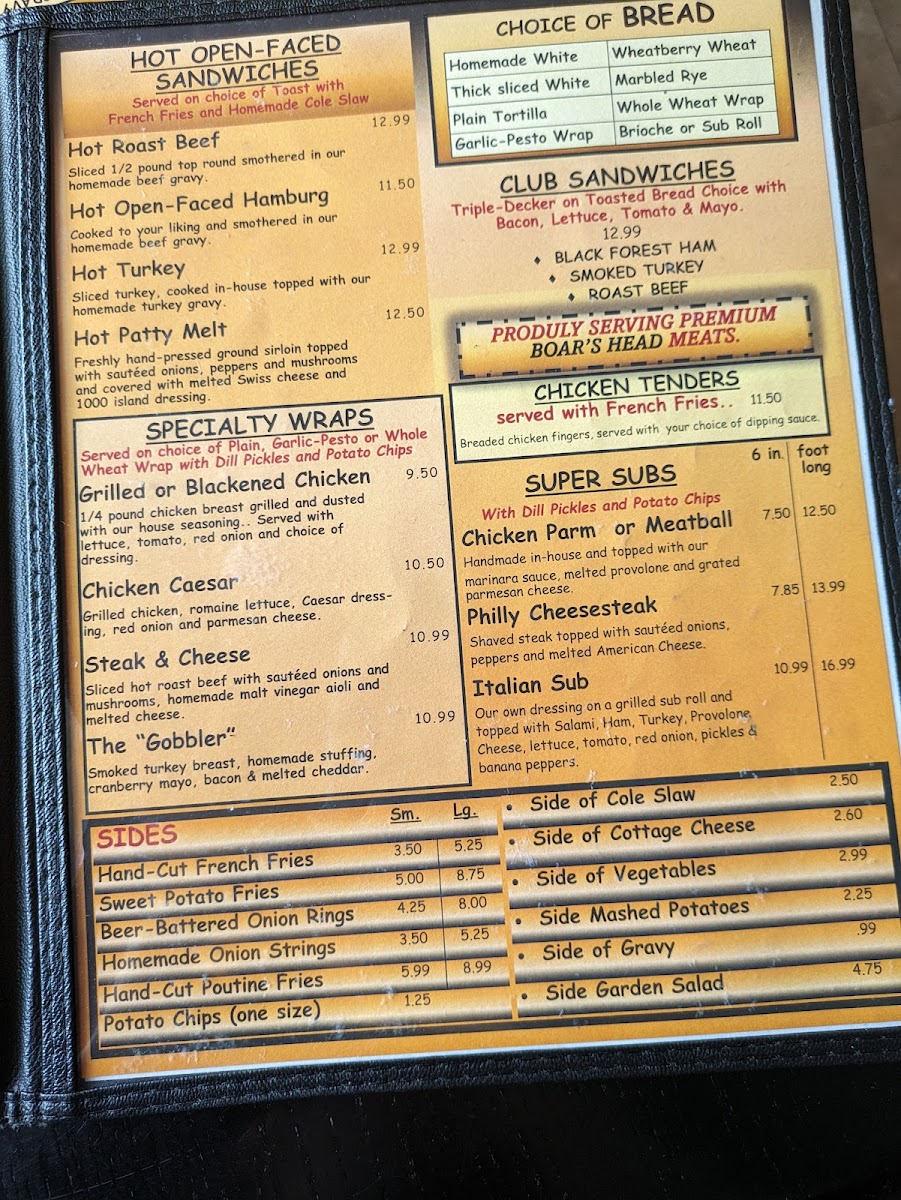 Creek House Diner Photo Menu 7