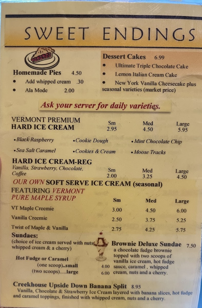 Creek House Diner Photo Menu 9