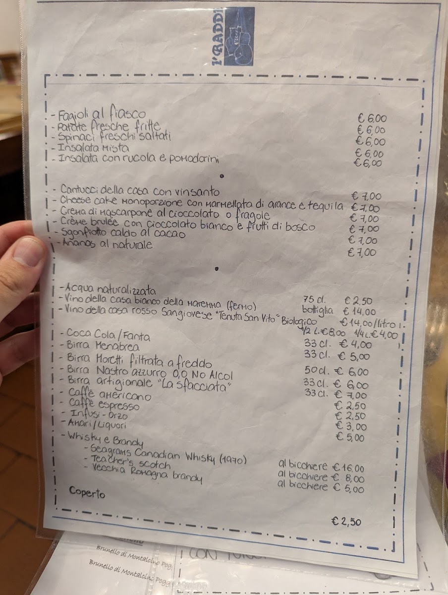 Trattoria I'raddi Photo Menu 3