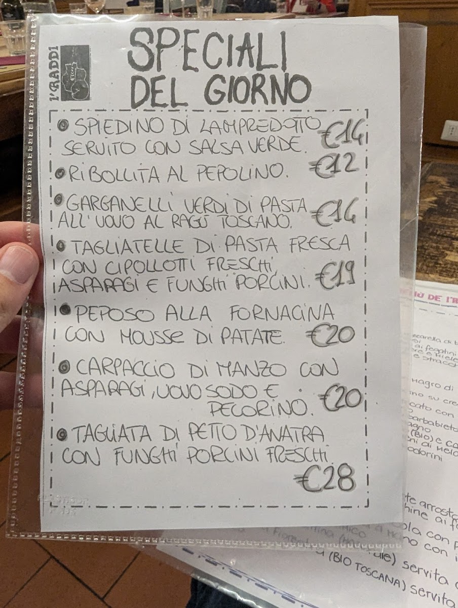 Trattoria I'raddi Photo Menu 8
