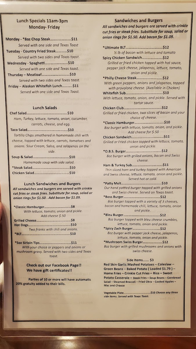 Zachary’s Photo Menu 1