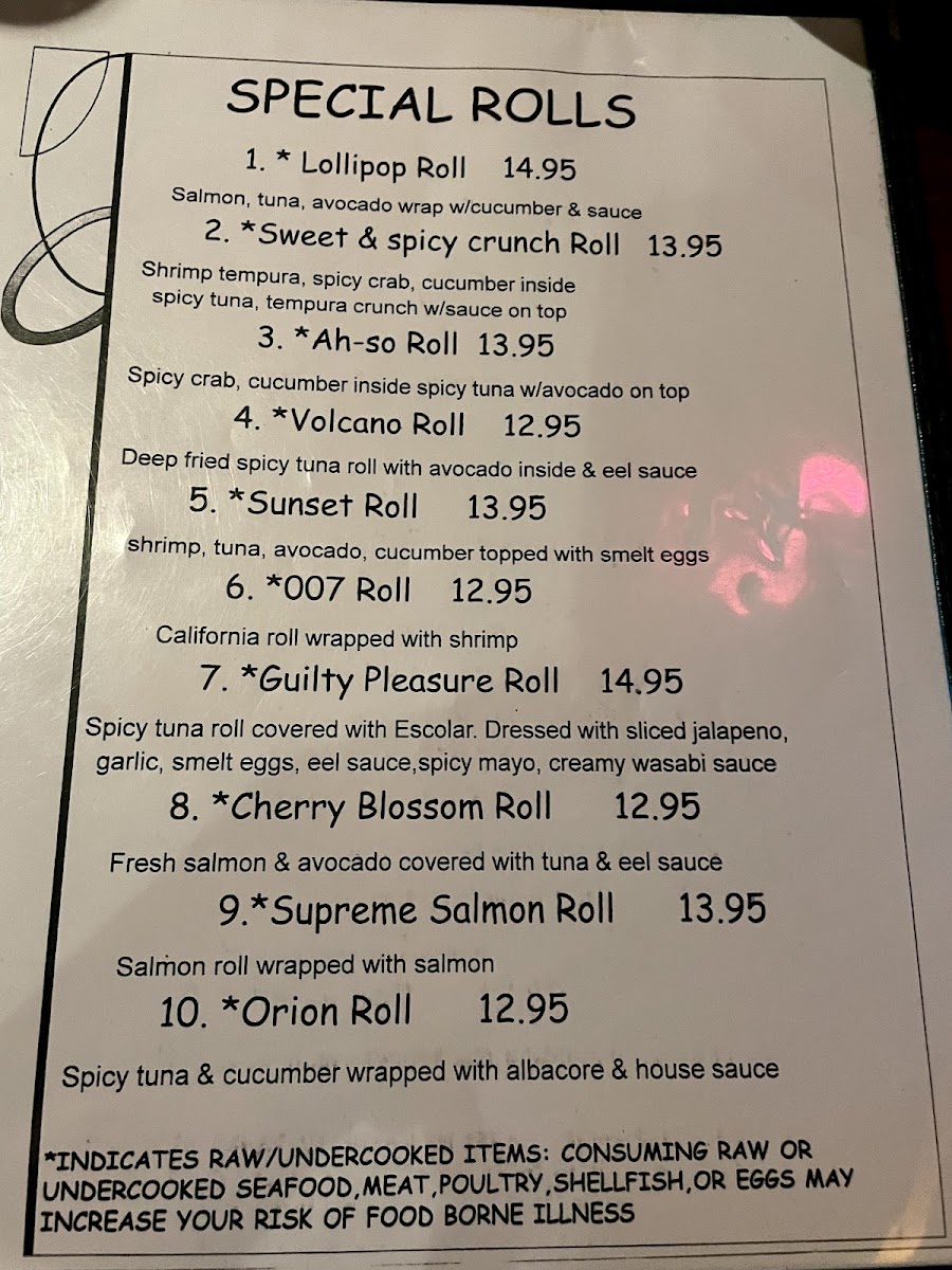 Hayashi Hibachi Photo Menu 4