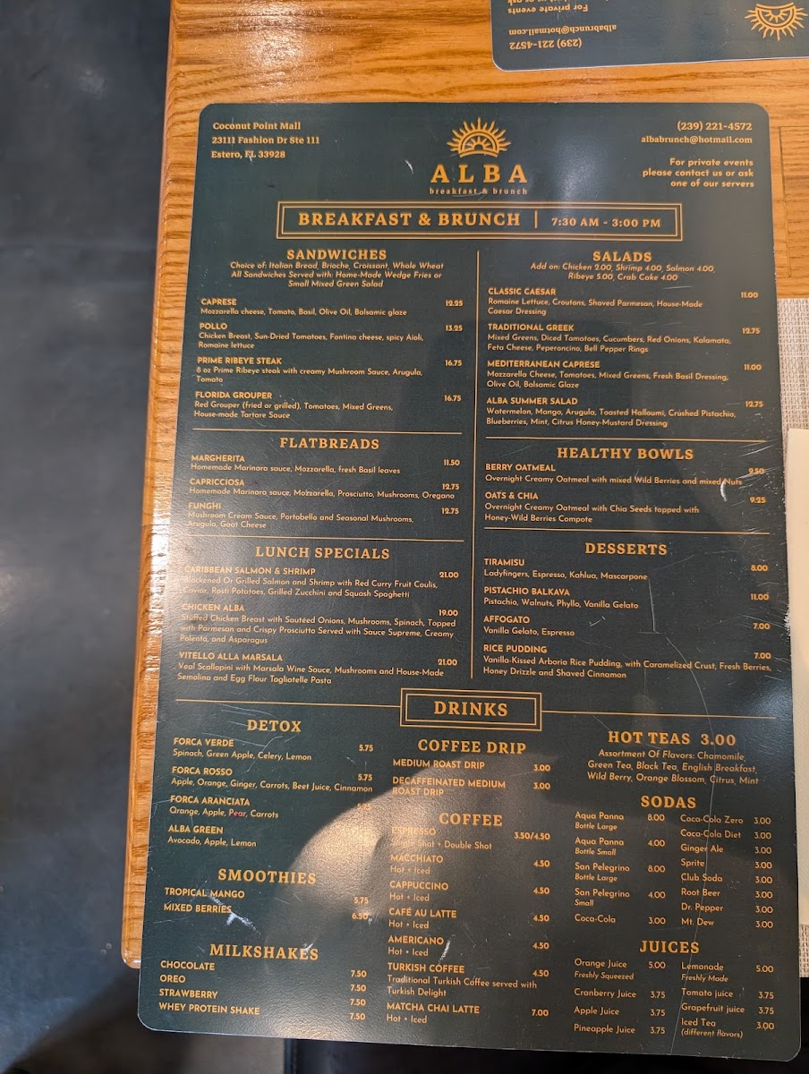Alba breakfast & brunch Photo Menu 3