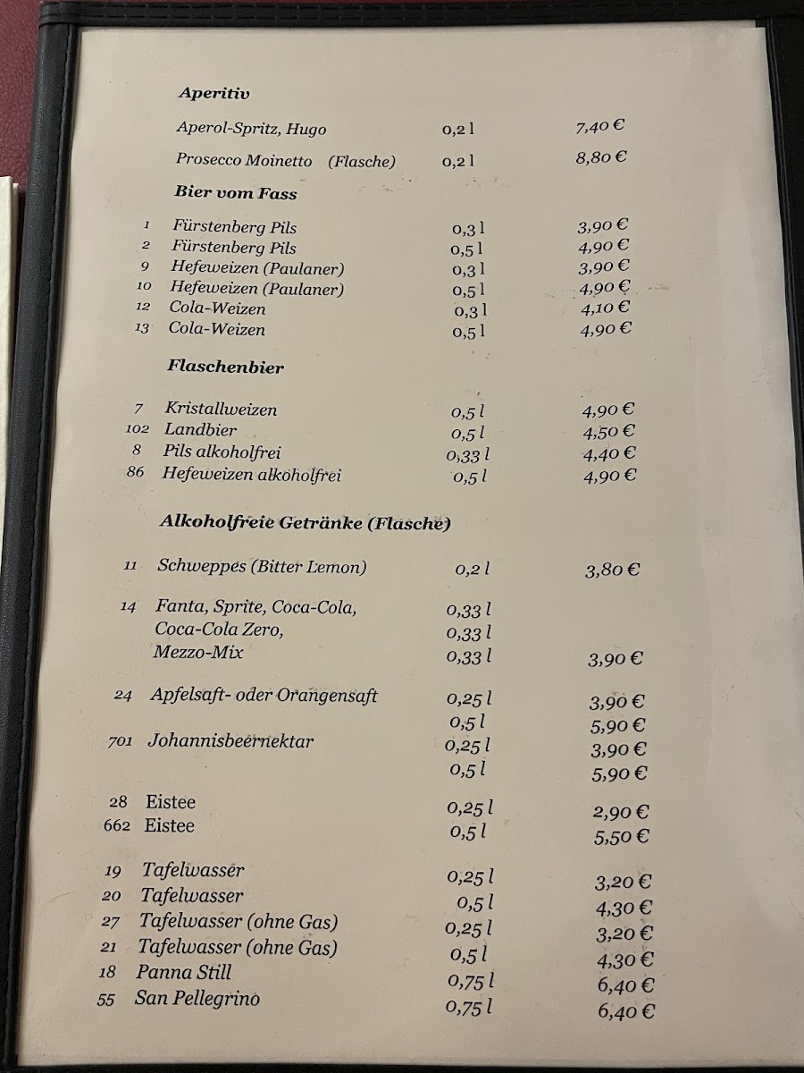Restaurant Pizzeria Mühle Photo Menu 2