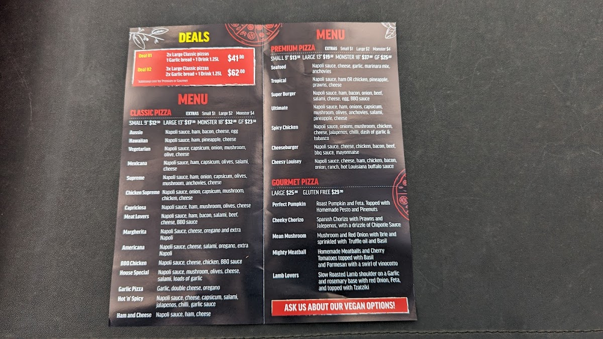 Al's Pizza Photo Menu 1