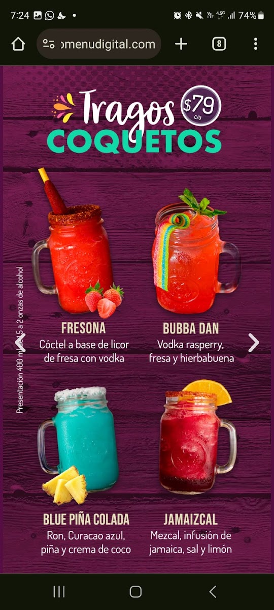 Milagrito Photo Menu 2
