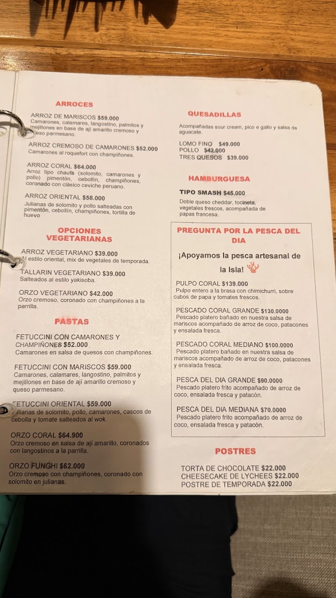 Coral Resto Bar Photo Menu 4