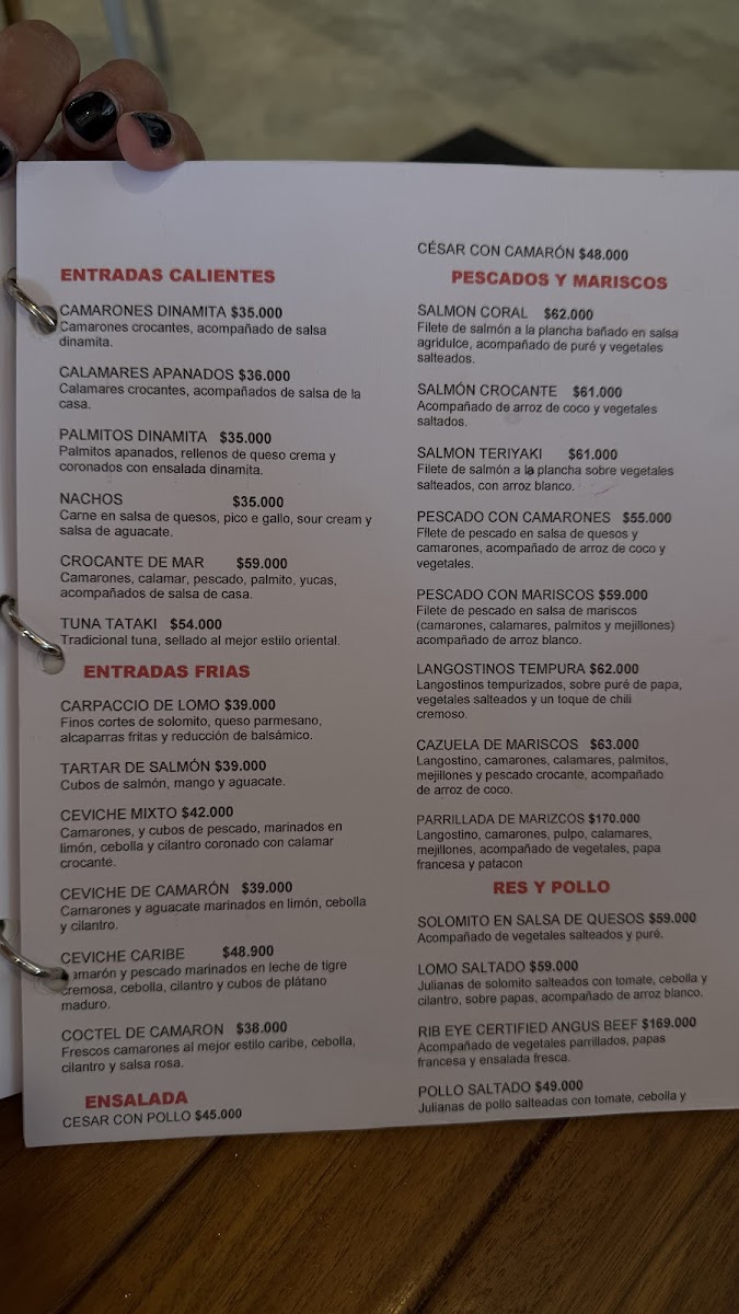 Coral Resto Bar Photo Menu 6