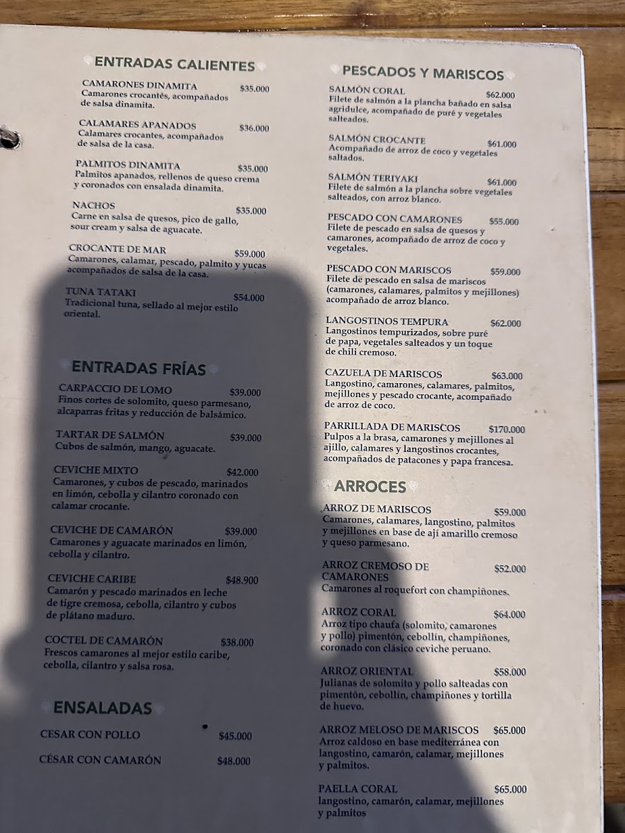 Coral Resto Bar Photo Menu 7