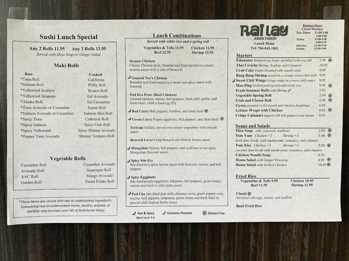 Rai Lay Blakeney Photo Menu 8