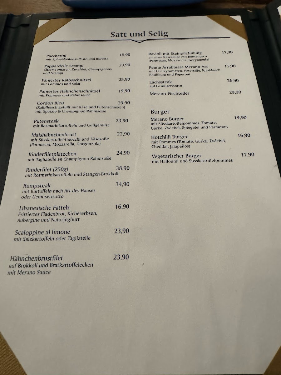 Merano RestoBar Photo Menu 1