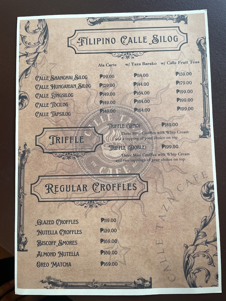Calle Taza Cafe Photo Menu 5