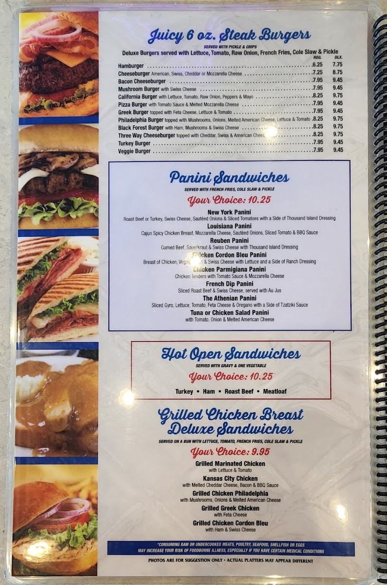 Silver Spring Diner Photo Menu 1
