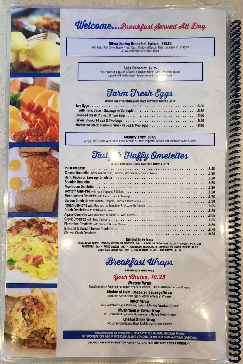 Silver Spring Diner Photo Menu 4