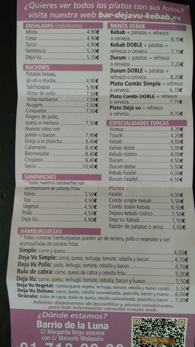 Bar DejaVu Kebab Rivas Photo Menu 1