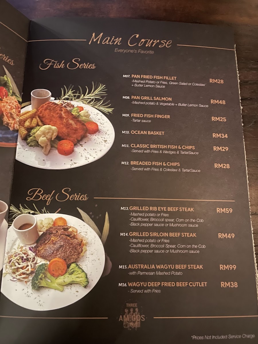 Three Amigos Restaurant Bar Kuching Photo Menu 3