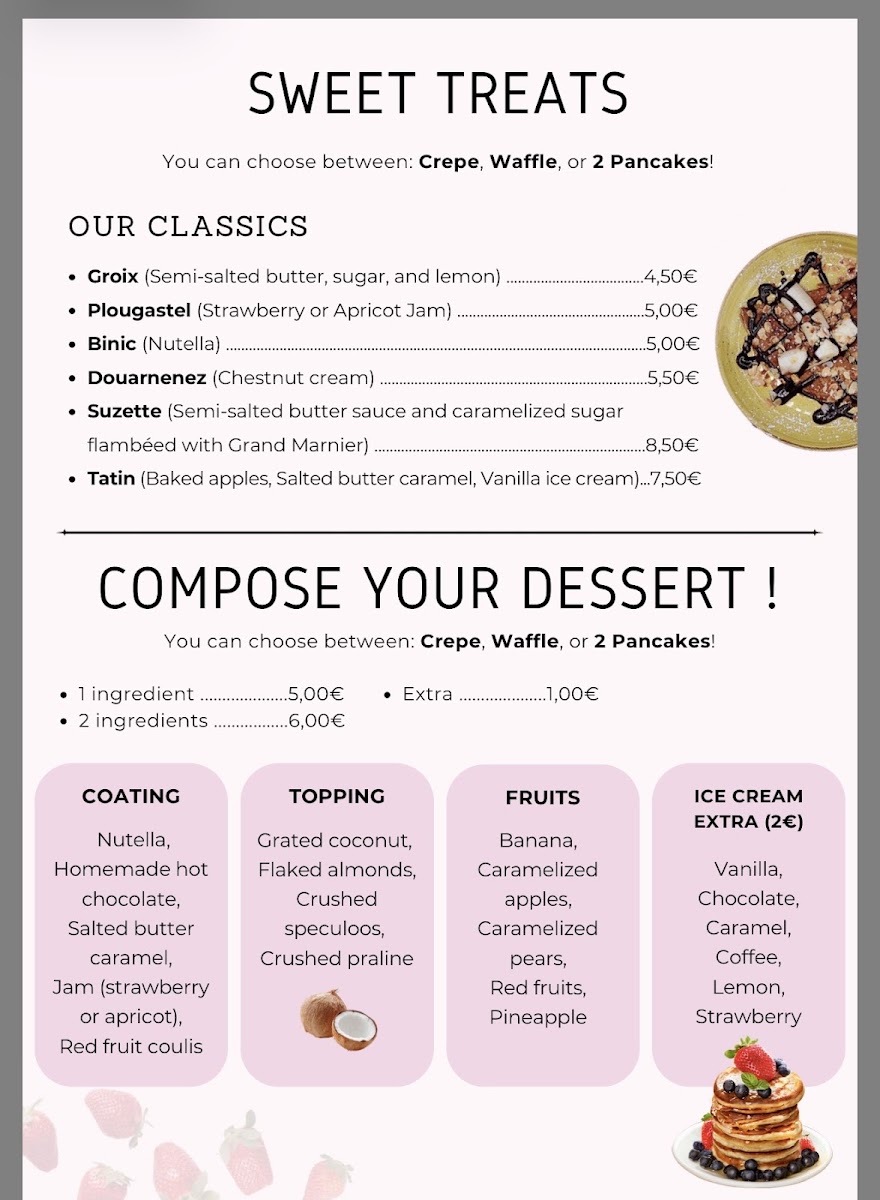 La Crêperie de la Comédie Photo Menu 1