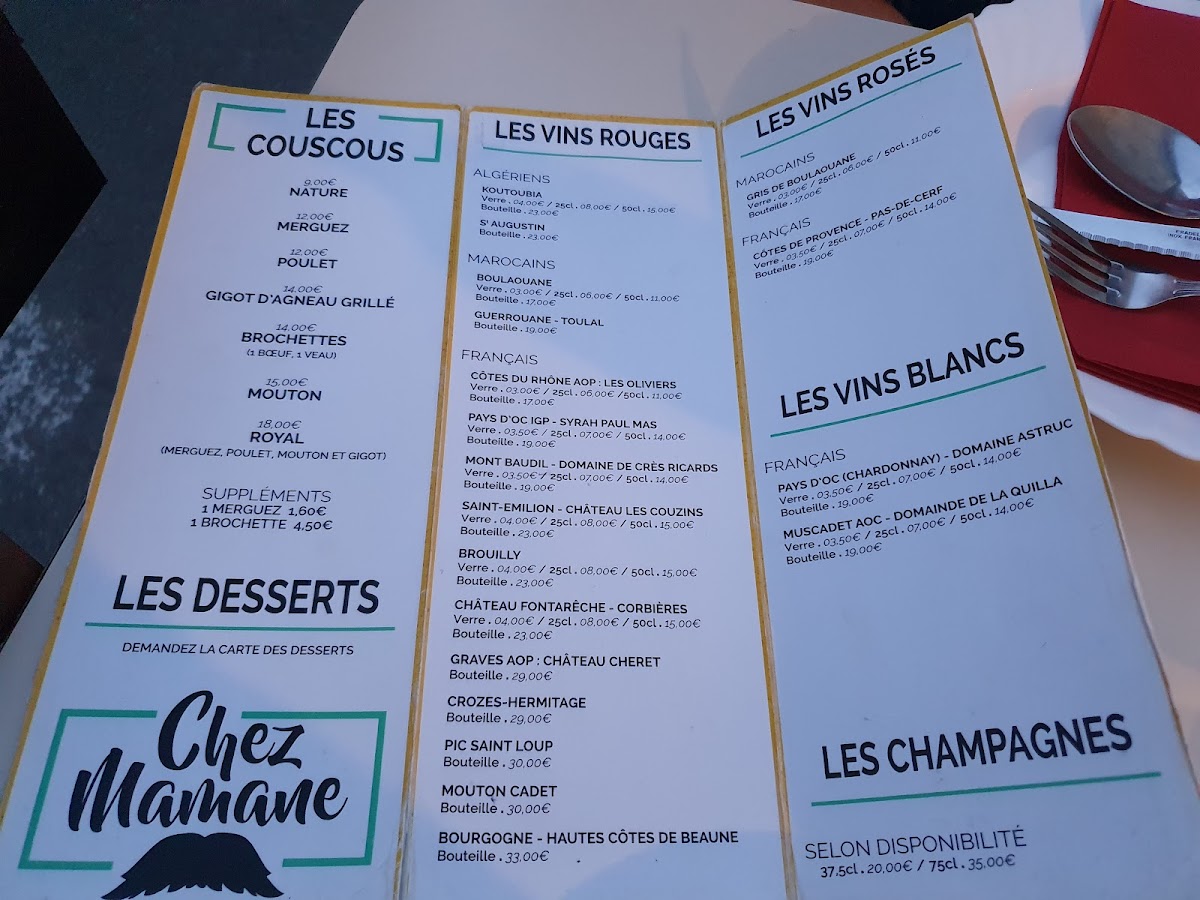 Chez Mamane Photo Menu 10