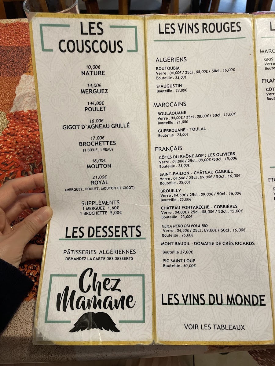 Chez Mamane Photo Menu 8