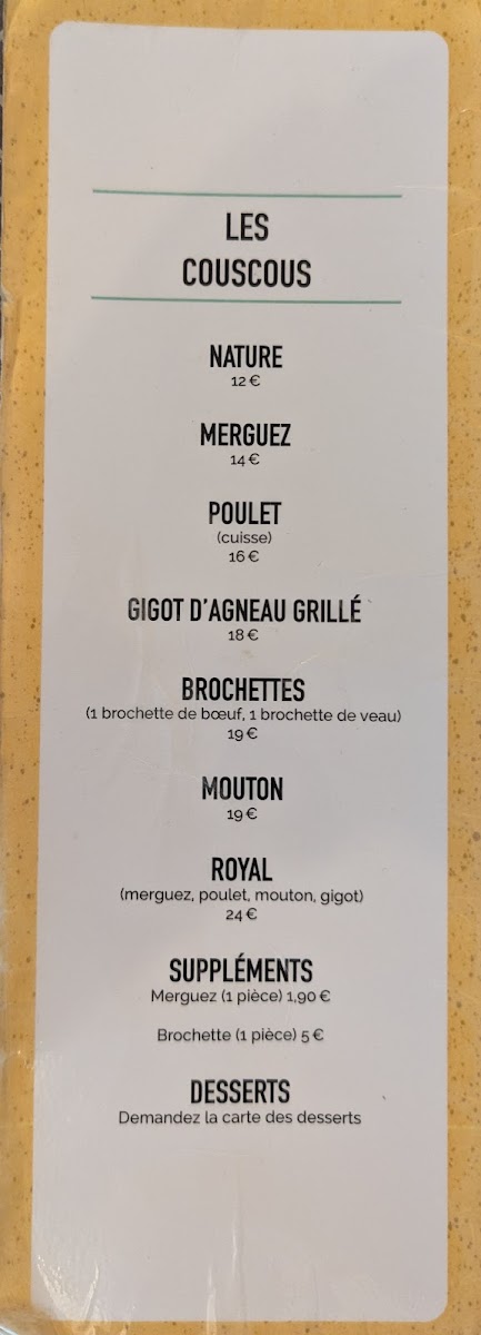 Chez Mamane Photo Menu 9