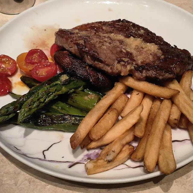 Argentinian Ribeye Steak with Fries & Vegetables