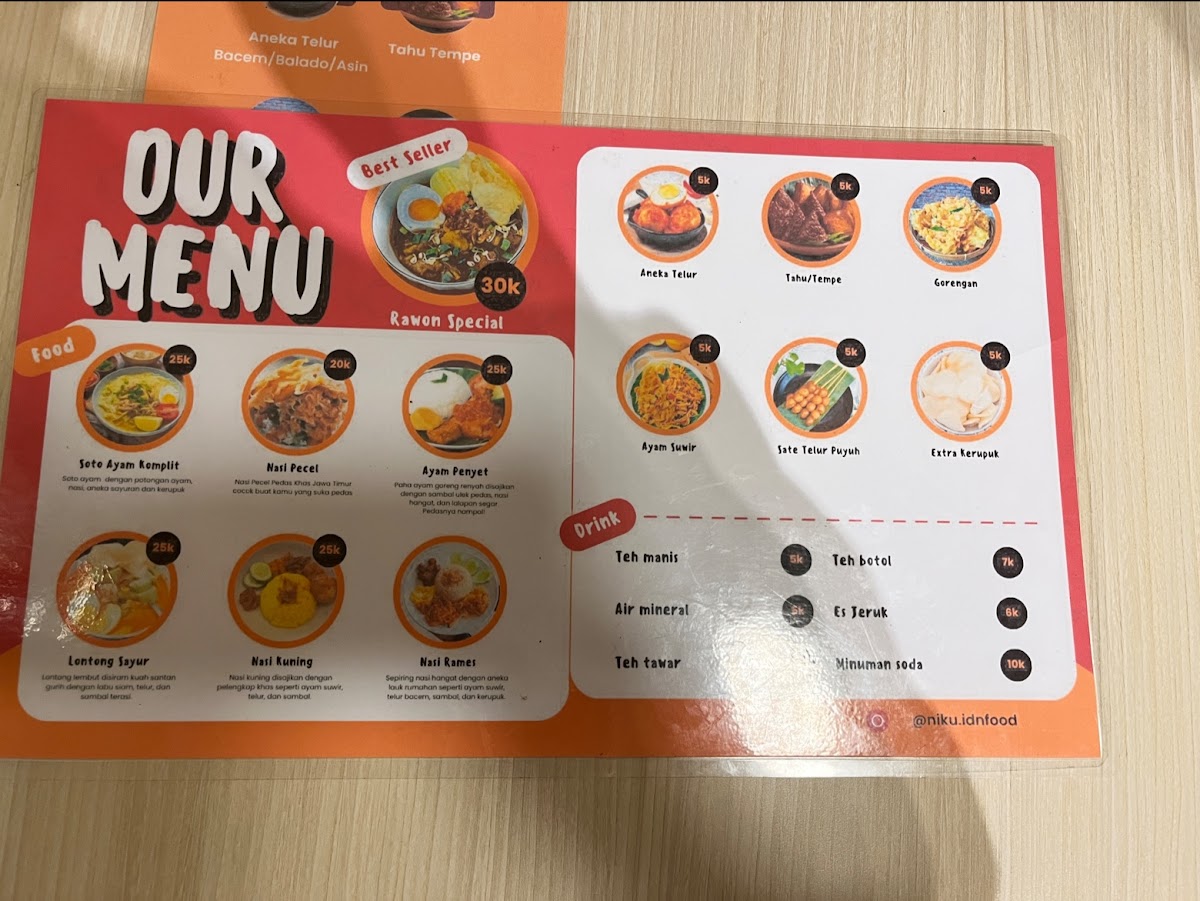NIKU Indonesian Food Photo Menu 1