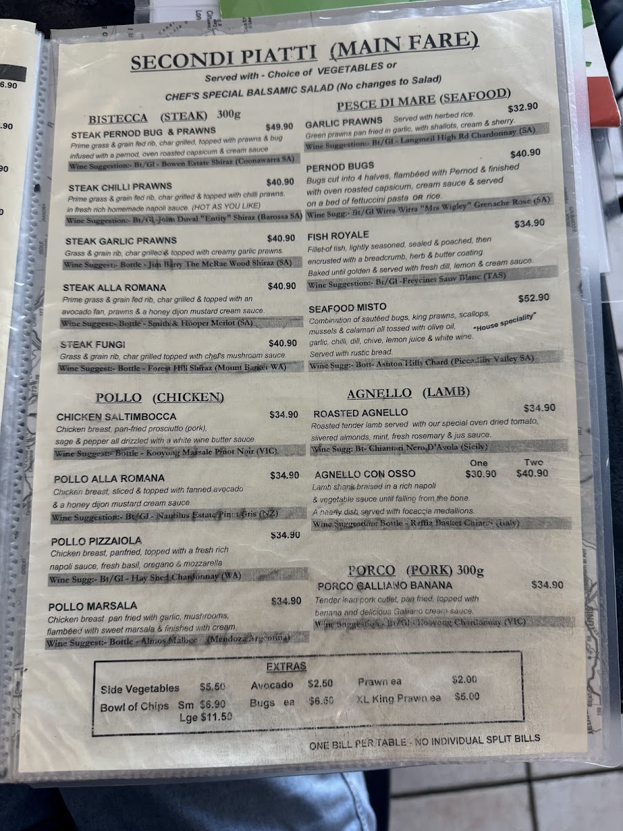 Sorbellos Italian Restaurant Photo Menu 10