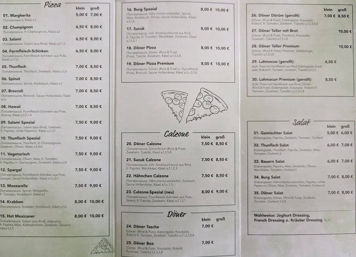 Burg-Pizzeria Photo Menu 2