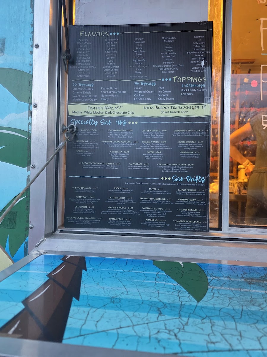Sugar Shack Photo Menu 1